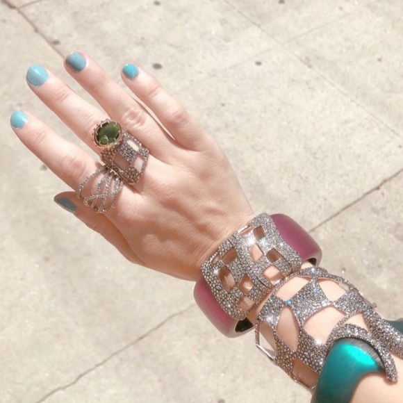 ALEXIS BITTAR • Checkerboard Georgian Stone Ring - Picture 3 of 4